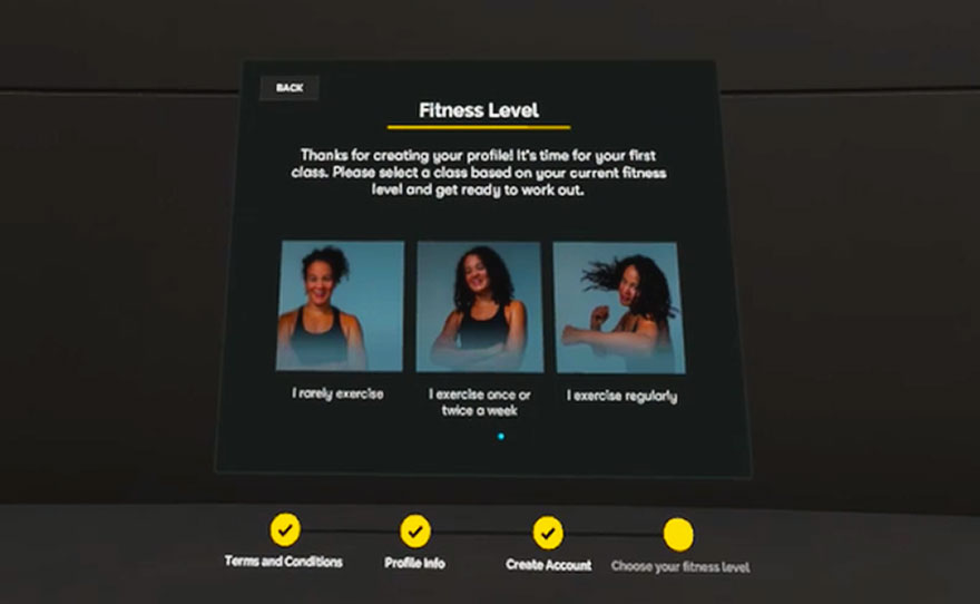 FitXR - intensity levels