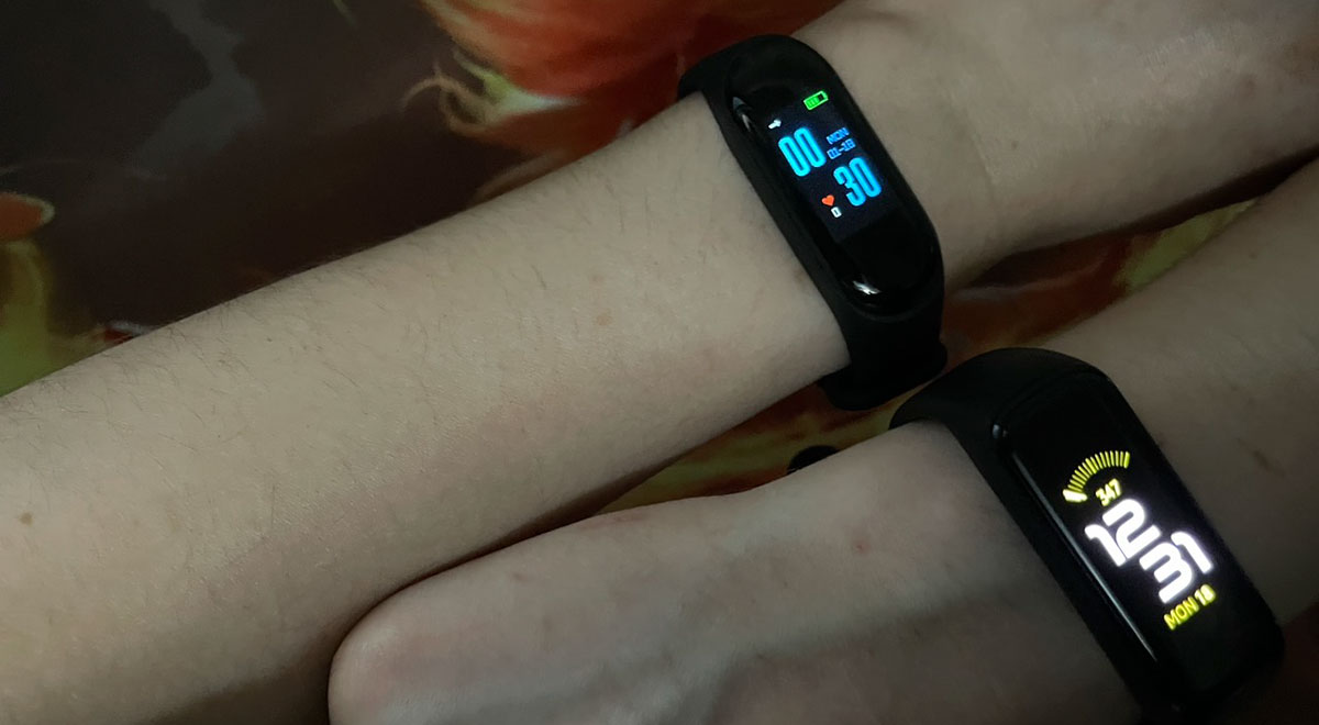 Two fitness tracker bands